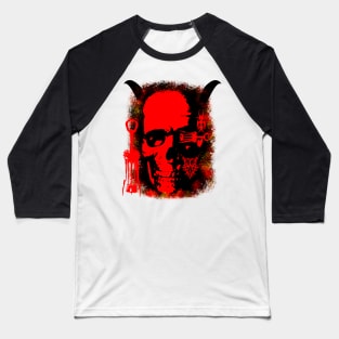 skull with horns Baseball T-Shirt